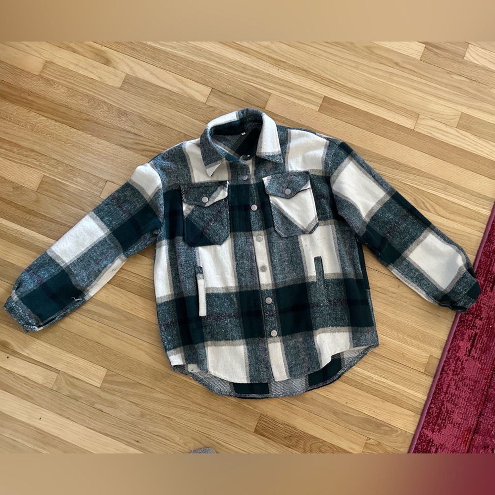 Green Plaid Shacket